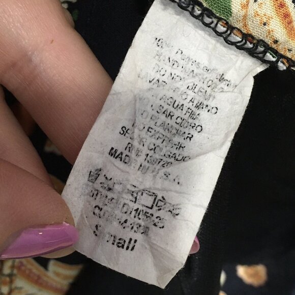 Honey Punch Dress Women Small  V Neck Paisley Multicolor - Picture 8 of 8